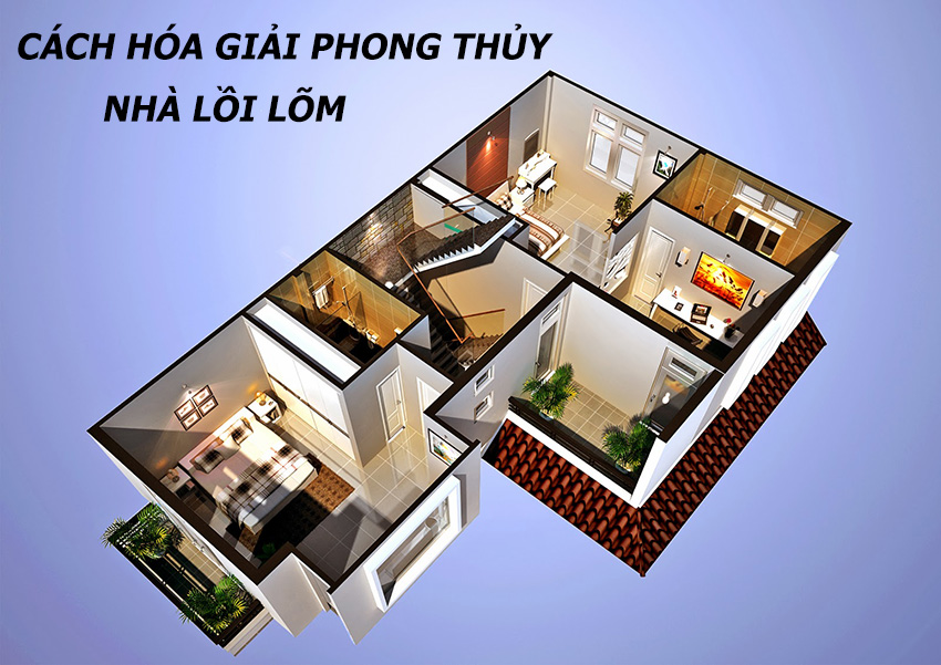 Khắc phục phong thủy xấu do nhà lồi lõm mang lại