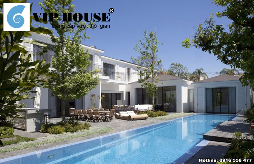 Nhà vườn 2 tầng hiện đại đẹp mắt