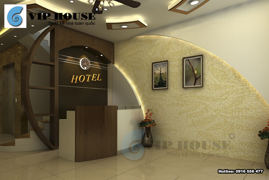 Mẫu thiết kế sảnh khách sạn mini thu hút và tiện nghi