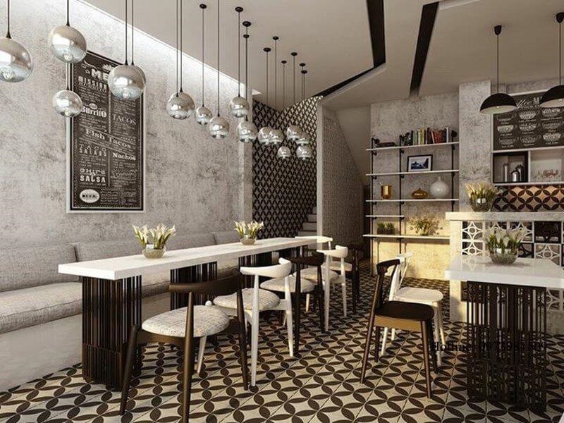 Hình ảnh: Mẫu thiết kế nội thất quán cafe đơn giản nhưng sang trọng theo phong cách châu Âu