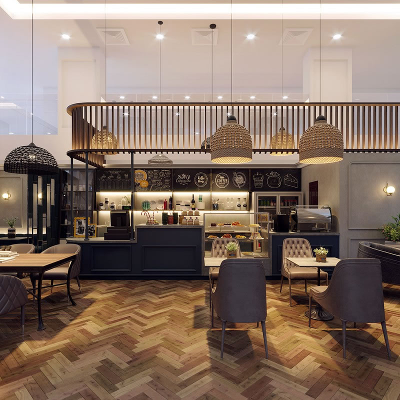 Hình ảnh: Mẫu thiết kế quán cafe theo phong cách châu Âu mang vẻ đẹp sang trọng và ấn tượng