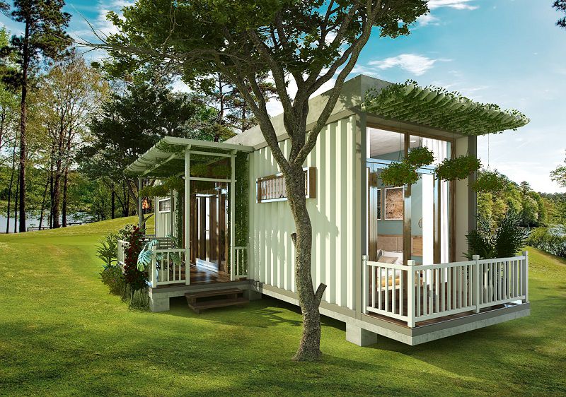 Hình ảnh: Mẫu thiết kế homestay với nội thất gòm 2 phòng thường gắn leienf với cảnh quan thiên nhiên xanh mát