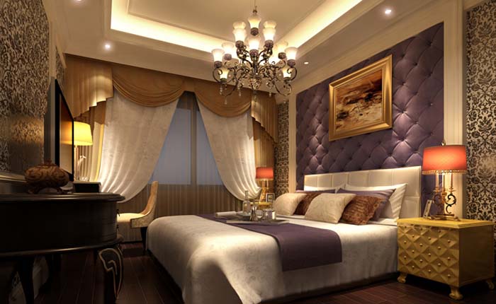 Màu trầm cho không gian phòng ngủ lãng mạng, phong cách