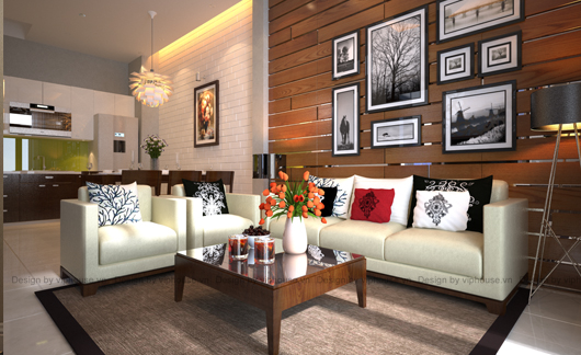 Nội thất nhà ống 3 tầng kiểu hiện đại