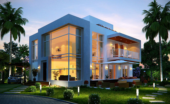 Mẫu biệt thự hiện đại sự tinh tế của những đường thẳng