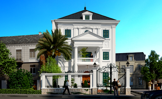 Thiết kế biệt thự tân cổ điển Pháp sang trọng