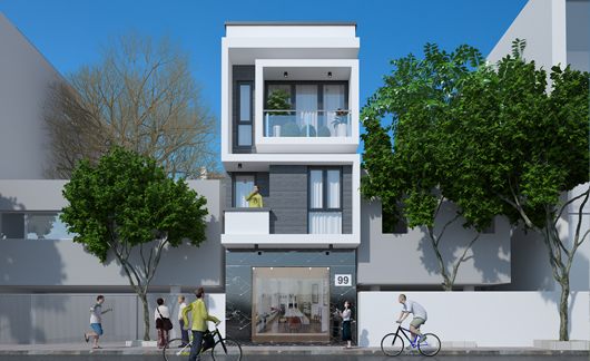 Thiết kế nhà phố đẹp theo xu hướng hiện đại