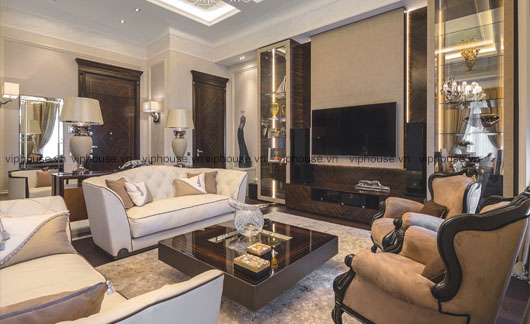 Nội thất chung cư sang trọng phong cách Tân Cổ Điển Ý