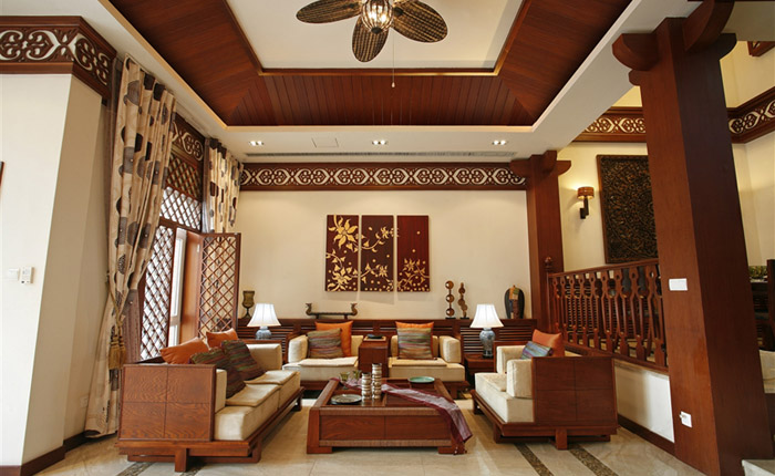 Nội thất biệt thự sang trọng nhờ vật liệu gỗ