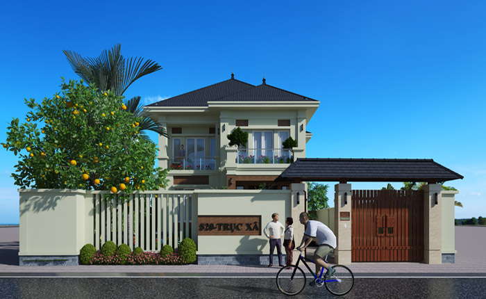 Thiết kế nhà vườn 2 tầng tại Ninh Bình - VH TKNV 009