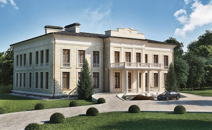 Mẫu biệt thự 2 tầng đẹp kiến trúc phong cách