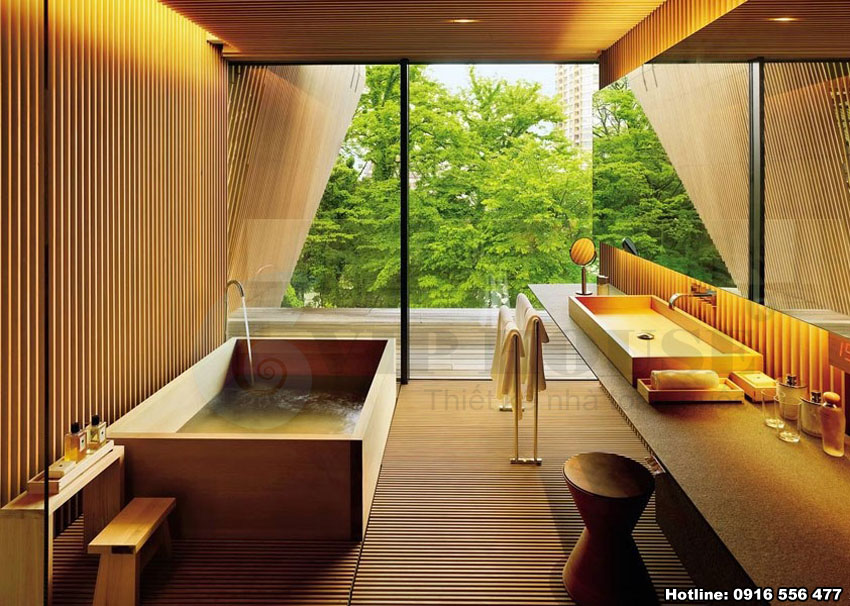 Thiết kế phòng tắm phong cách Nhật Bản