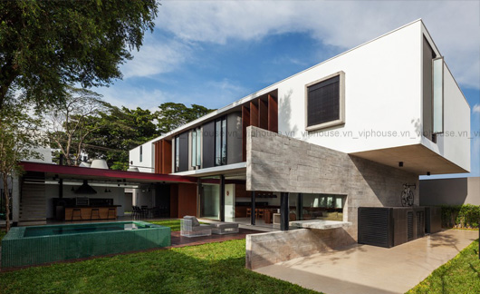 Biệt thự hiện đại 2 tầng đẹp ấn tượng