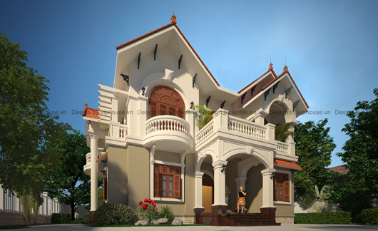 Thiết kế biệt thự 2 tầng tại Hải Dương