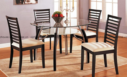 Thiết kế nội thất bàn ăn hình tròn cho không gian ăn tiện nghi 