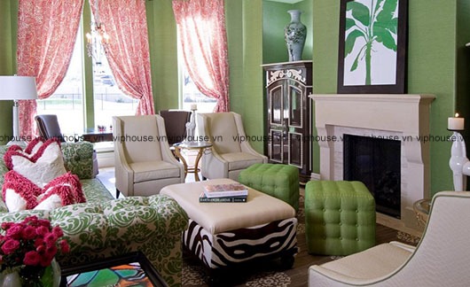 Trang trí phòng khách theo chủ đề 4 mùa