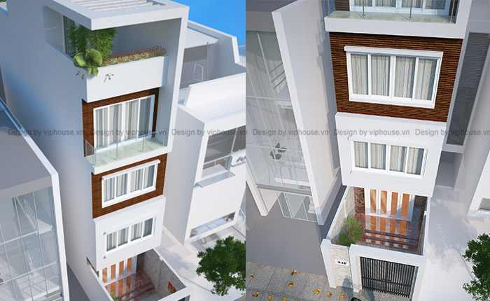 Thiết kế nhà phố 4x14m phong cách hiện đại.
