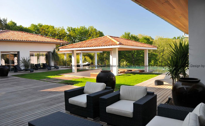 Thiết kế nhà vườn nghỉ dưỡng bên mặt nước