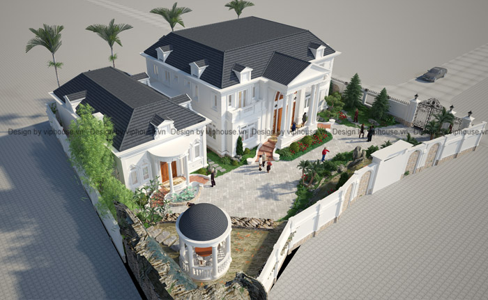 Kiến trúc biệt thự Pháp đẹp vượt thời gian