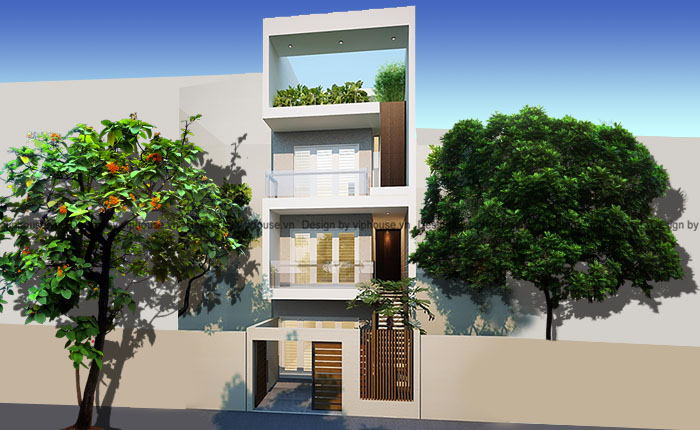 Thiết kế nhà ống 3 tầng hiện đại cá tính