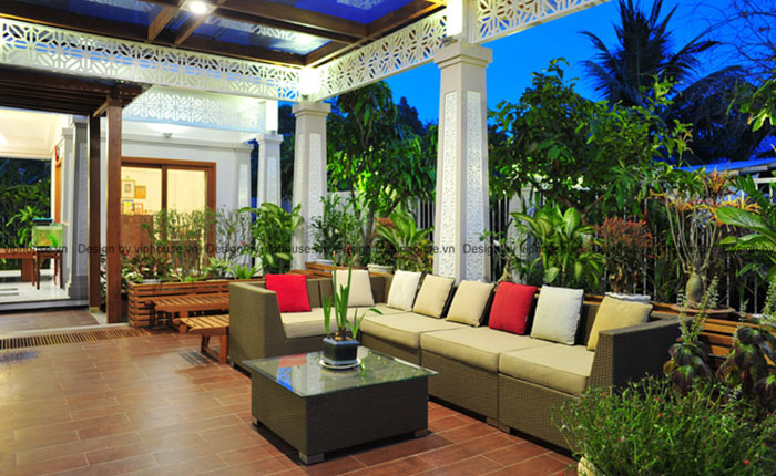 Nét mộc mạc trong không gian mở nhà vườn