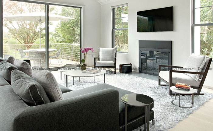 Thiết kế nội thất hiện đại nhà vườn 1,5 tầng