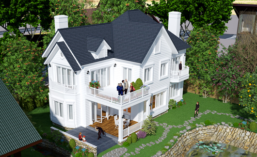 Thiết kế biệt thự nhà vườn đẹp với nhiều phong cách