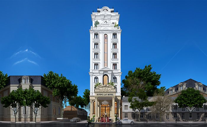 Thiết kế khách sạn mini đẹp kiểu cổ điển - VH KS MS25