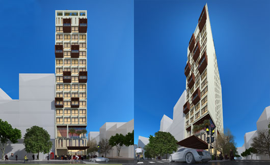 Thiết kế khách sạn mini hiện đại hai mặt tiền - VH KS MS43