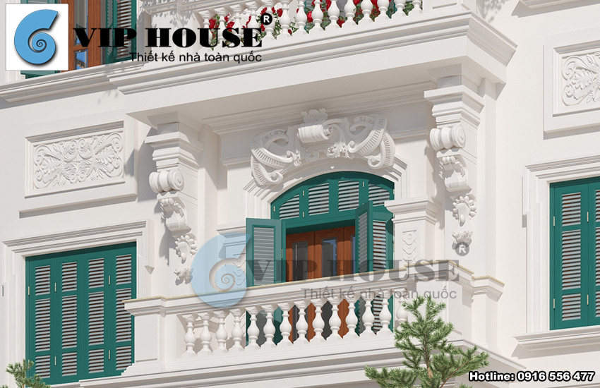 Biệt thự kiểu Pháp 2 mặt tiền tại Hà Nội đẹp tinh tế - VH BTP 025