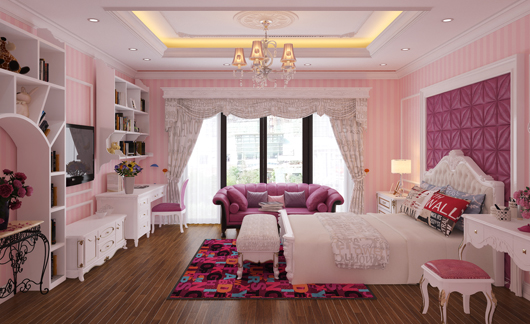 Thiết kế nội thất phòng trẻ em Tân Cổ Điển
