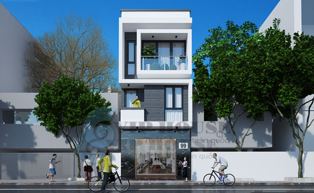 Thiết kế nhà phố 3 tầng hiện đại 4x20m