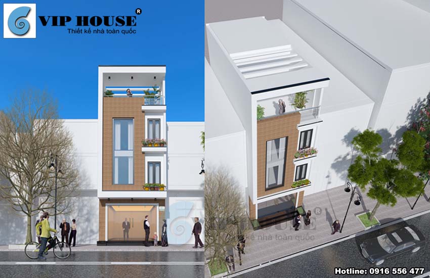 Thiết kế nhà phố hiện đại 4 tầng tại Hà Nội 