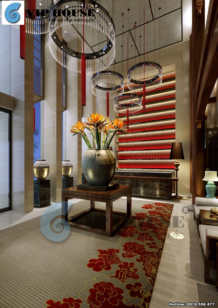 Thiết kế nội thất khách sạn mang phong cách Á Đông 