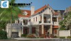Thiết kế biệt thự 2 tầng hiện đại mái ngói đỏ