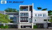 Phối cảnh mặt đứng công trình nhà phố 4 tầng